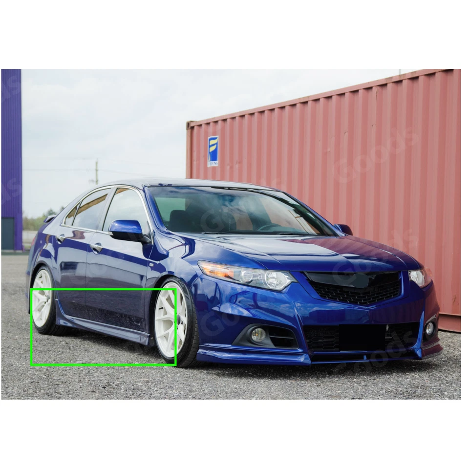 Compatível com Acura TSX 2009-2014 PU Preto Extensão Estilo Tipo-S Saias Laterais Kit Corpo - Imagem 4 de 4