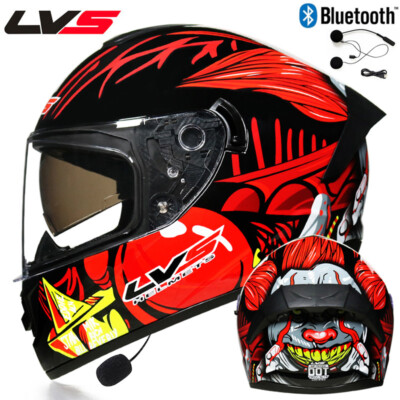 DOT Bluetooth Motorcycle Helmets Crash Dual Lens Motorbike Full Face Helmets