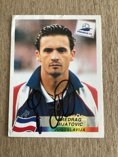Predrag Mijatovic, Jugoslawien, Panini FIFA WM 1998 handsigniert - Bild 1 von 2