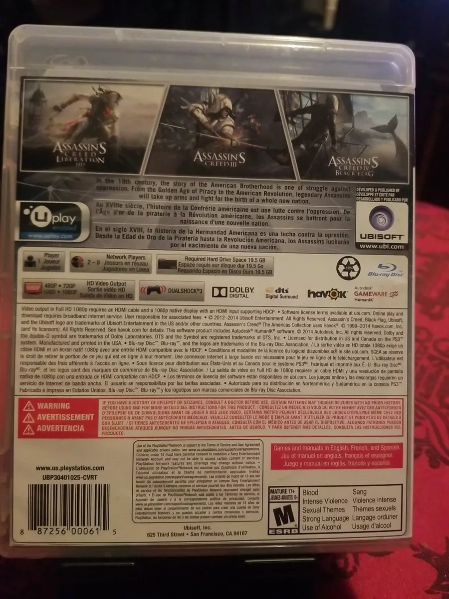 Assassin's Creed: The Americas Collection - PlayStation 3