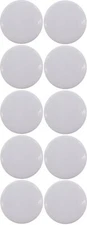 Plain white pinback buttons for DIY crafts - pack of 10 - small GLOSSY standa...