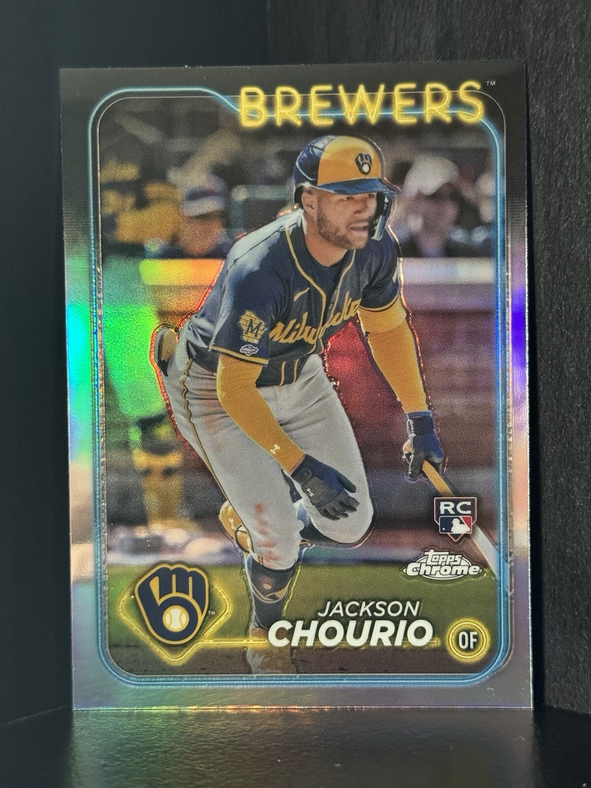 2024 Topps Chrome Jackson Chourio Refractor RC Rookie #161 Brewers