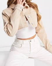 Na-kd Cropped Boxy Denim Jacket