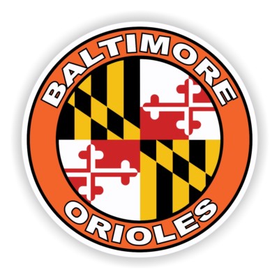 Baltimore Orioles Round Decal / Sticker Die cut