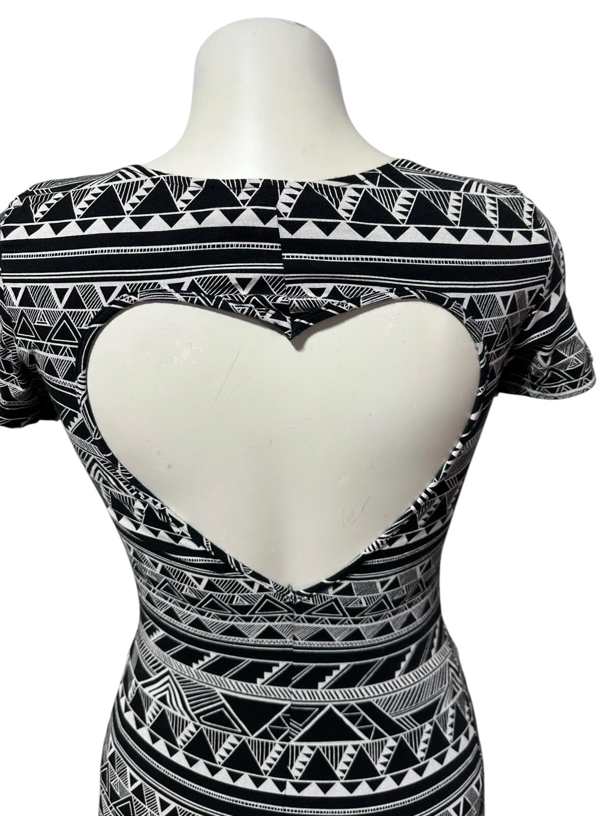 UNDERCOVER ROSA Victoria's Secret Vestito Donna Cuore Ritaglio Bodycon Geometrico Taglia S