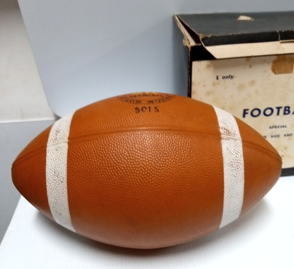 Vtg SK by Seamless Nylon Wound Rubber Football 1960s Official 501S