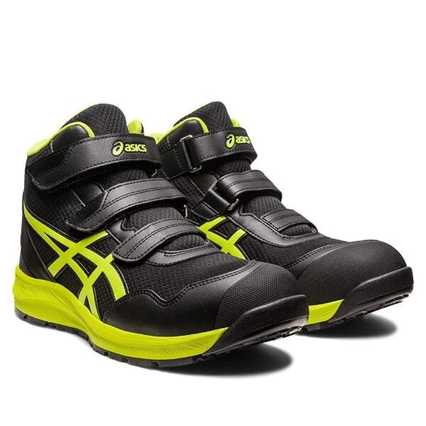 asics 新品　WINJOB CP216 BLACK/NEON LIME ASICS WINJOB CP216 Black Neon Lime 3E Safety Shoes 1273A076 001