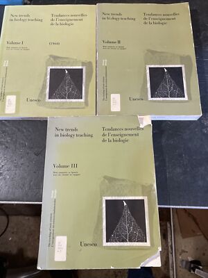 New Trends In Biology Teaching Volumes I - III Prepared By R. Heller Unesco