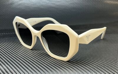 Prada 0PR 16WS 142130 White Cat Eye Sunglasses Prada PR 16WS 142130 Sunglasses Talc for Woman – LookerOnline main image 2