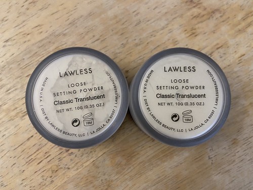 2x LAWLESS Seal The Deal Loose Setting Powder classic translucent matte .7 oz