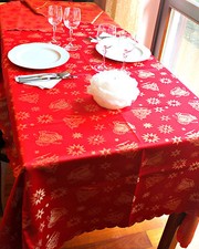 TOVAGLIA TOVAGLIE DI NATALE NATALIZIA POLIESTERE MISURE CM.160X220 O CM.160X160