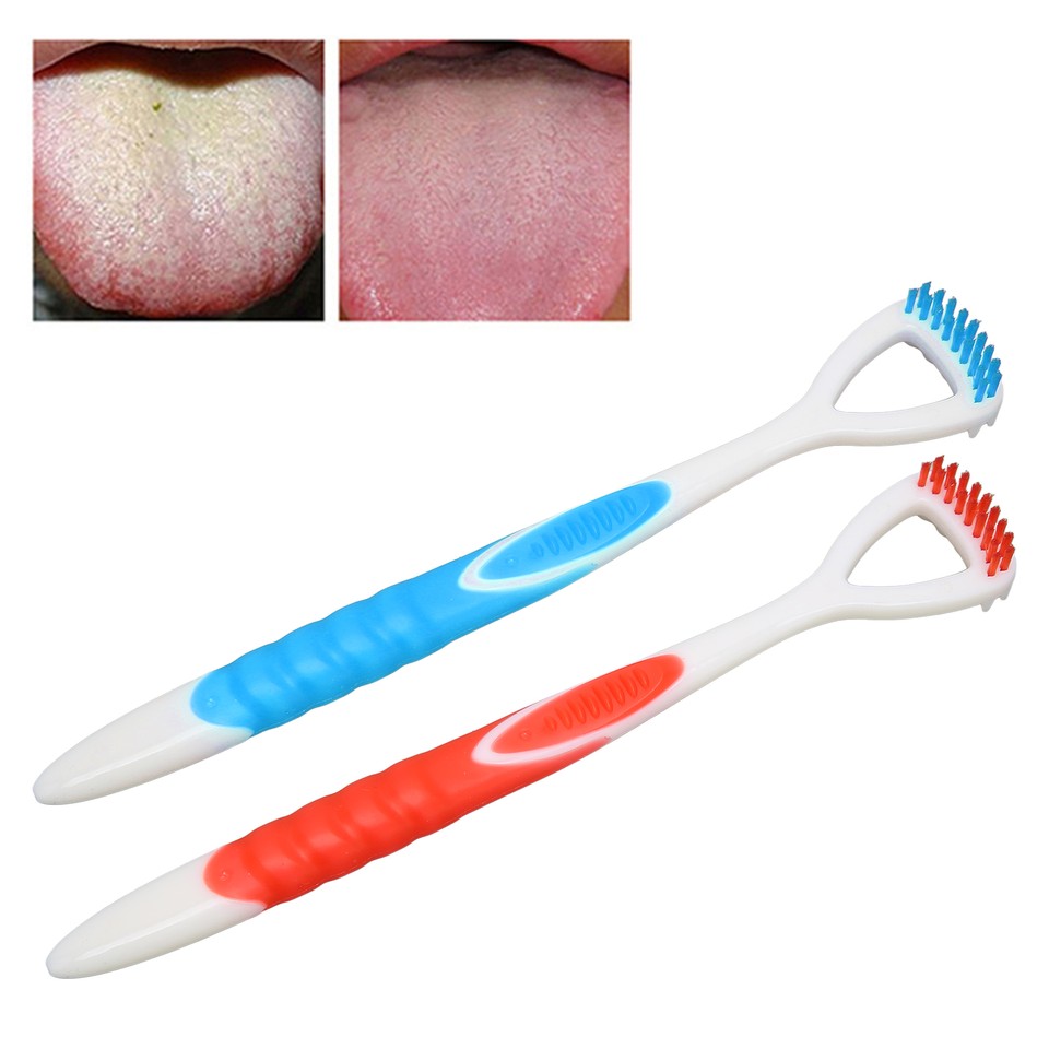 Ergonomic Tongue Scraper Bad Breath Removal Tongue Brush Oral Care