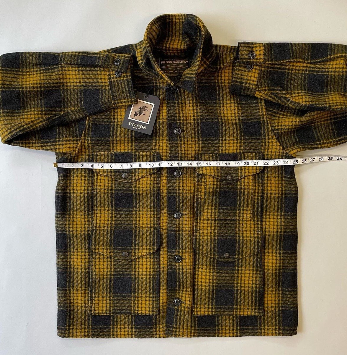 Large - Filson Mackinaw Wool Cruiser Gold Ochre NWT Item 20251928