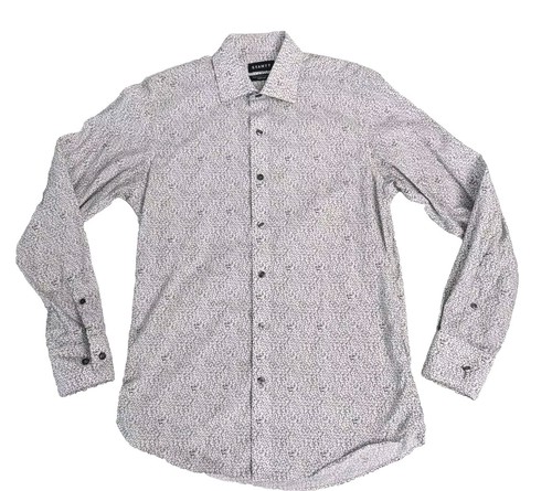 YOKE GRADATION PRINTED OPEN COLLAR SHIRT Size: 2 Green Men