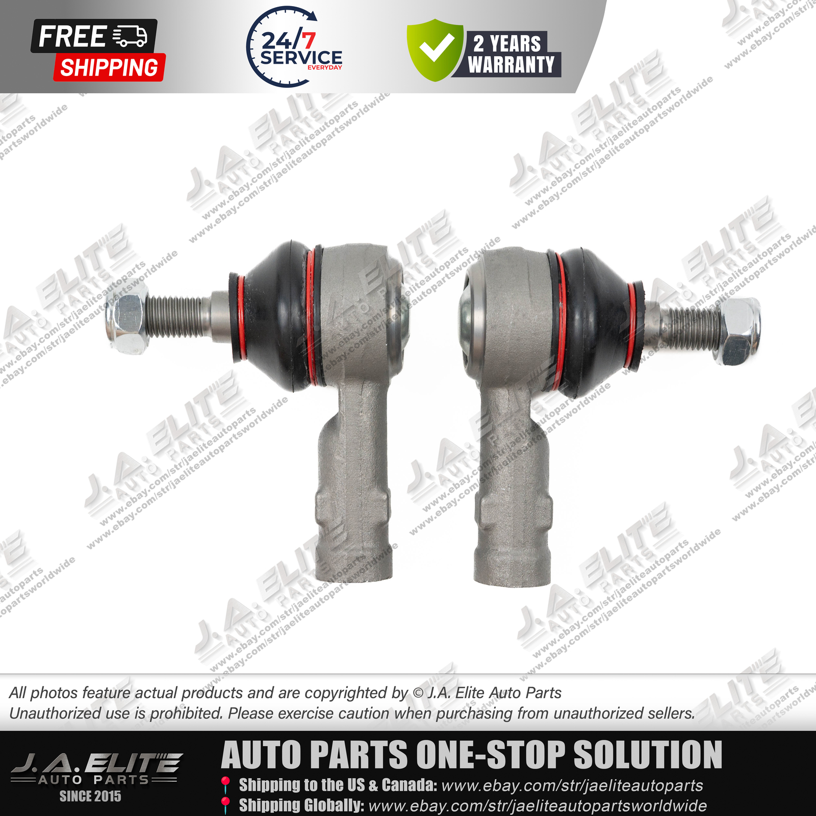 2 pcs Outer Tie Rod Ball Joints fit Bentley Mulsanne (2010+) 3Y0422811