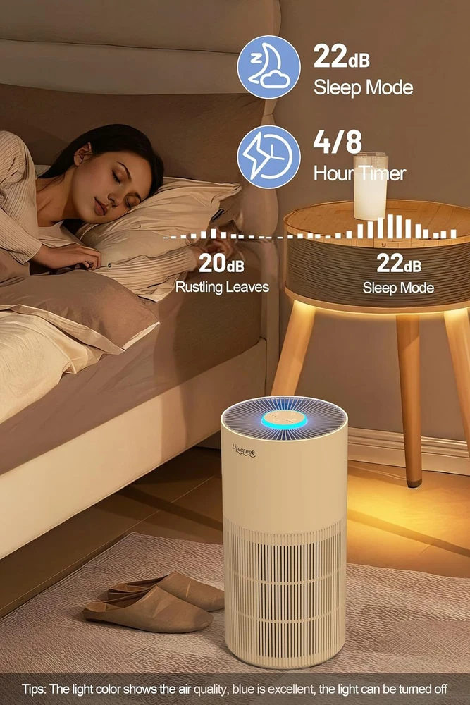 Air Purifier with CADR 140 m³/h - Smart Home for Large White
