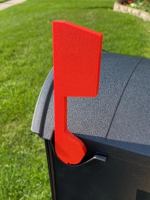 Red Flag Replacement Rubbermaid Mailbox - Snap Fit Plastic - Image 4 of 4