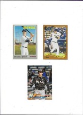 CHRISTIAN YELICH LOT (3) 2019 TOPPS HERITAGE, 2020 TOPPS ARCHIVES, 2018 TOPPS