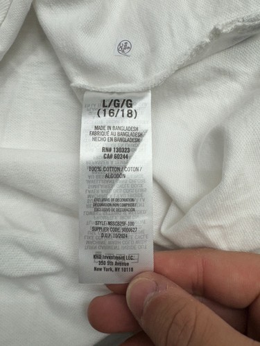 Nautica Solid White Short Sleeve Polo T shirt Boys Size Large 16/18 - Picture 5 of 7