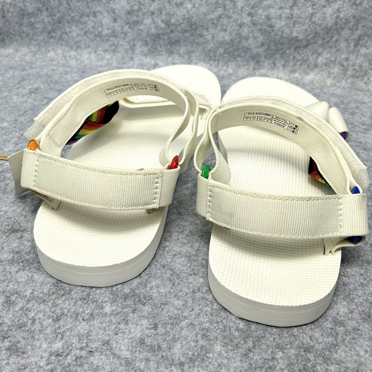 Teva Original Universal Rainbow Pride White Ankle Strap  display picture 3