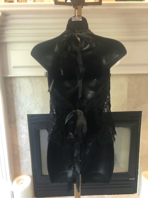 Venus Women's Elegant Sexy Black Lace Lingerie One Piece Size L/XL NWT