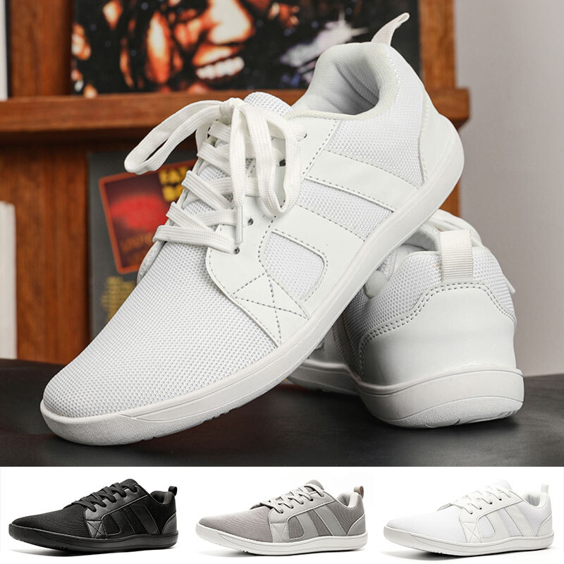 Men Barefoot Shoes Wide Toe Box Zero Drop Breathable Walking Shoes