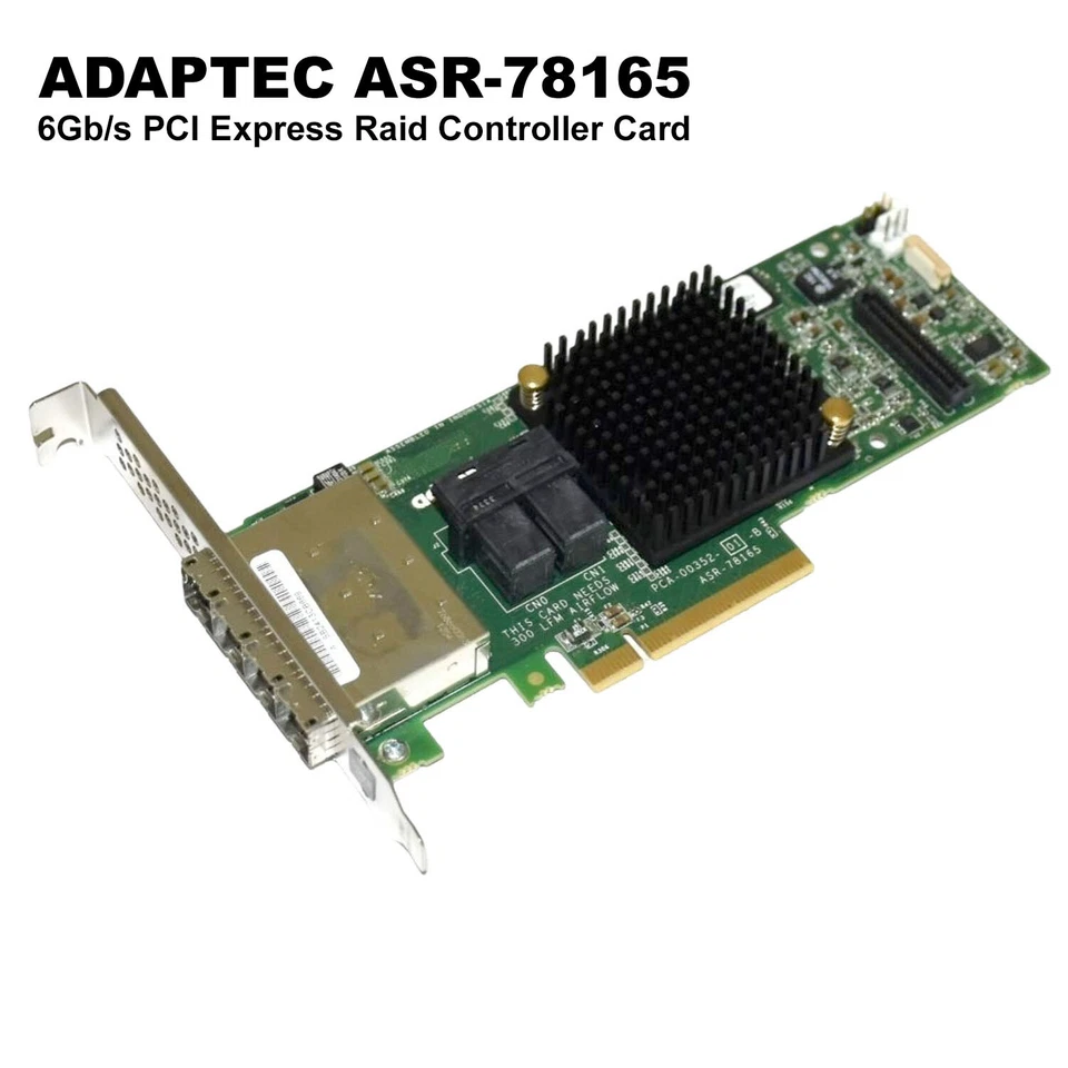 Dell Adaptec ASR-78165 6GB/S 24-Port PCI-E 3.0 X8 SAS RAID Controller 0KT1V - Image 2 of 4