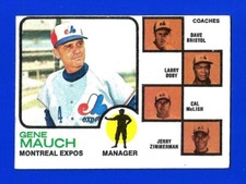 1973 Topps SET BREAK #377 GENE MAUCH EX+/EXMINT MONTREAL EXPOS (SB1)