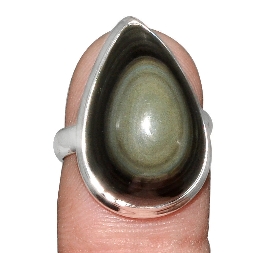 Obsidienne oeil celeste bague new arrivals