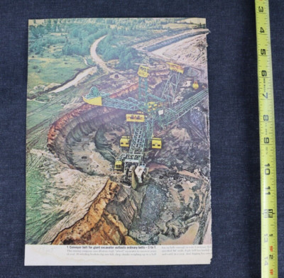 VTG Conveyor Belt GIANT Excavator Mining Equipment Print Ad Advertising 1965 60s