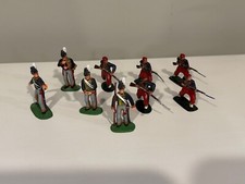 Lot of 9 Vintage Military/Soldier Figures w/Guns; Plastic