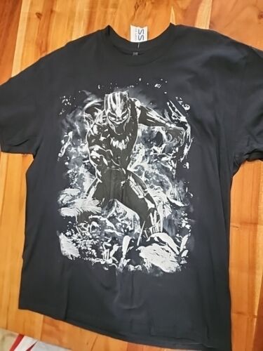 BLACK PANTHER Men's Marvel T-Shirt Sz XL Short Sleeve Graphic Tee Distressed
