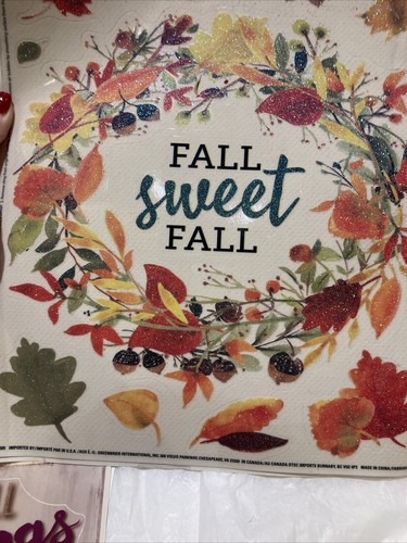 VINTAGE Window Clings Thanksgiving/Fall Pumpkin Decorations Lot Of 7  Brand New - Picture 22 of 24