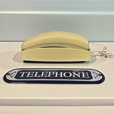 Vintage AT T Trimeline 210 Corded Landline Telephone In Beige/Ivory