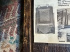 Early Painted Mirror (about 9 1/2” Long), Wavy Glass, Worn Gold Paint — photo 6