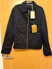 Chaqueta de trabajo Axel Arigato Story negra XS algodón cremallera/bolsillos a presión A0566001