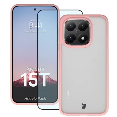 Handyhülle + Glas für Xiaomi 15T Bizon Case Cover Schutzhülle Etui Hülle Futeral