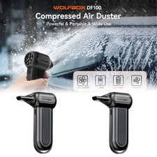 WOLFBOX Rechargeable Air Duster 150000RPM Brushless Motor Turbo Fan 2pcs DF100