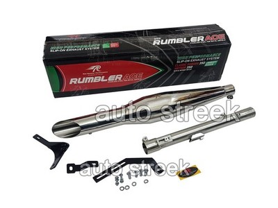 FIT FOR ROYAL ENFIELD NEW BULLET 350 RED ROOSTER S S EXHAUST SILENCER POLISH
