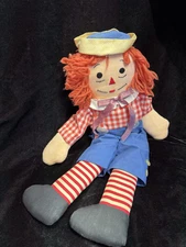 VTG Raggedy Andy 20" Cloth Fabric Plaid Outfit Ragdoll Doll Toy Ann’s Friend