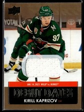 2021-22 UD Debut dates jersey RC Kirill Kaprizov #DD-25