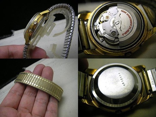 Seiko 5 Sportsmatic Deluxe 7606-7971 Gold Vintage Automatik Herrenuhr Japan - Bild 3 von 3