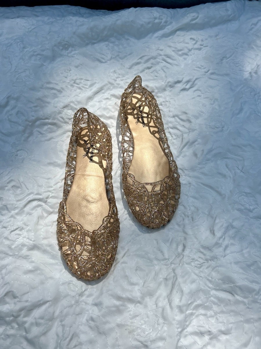 Gold Glitter Y2K Jelly Vivienne Westwood Anglomania by Melissa