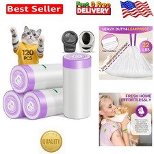 120 Pack Litter Robot 4 Waste Bags, Drawstring Litter Box Liners, Cat Litter ...