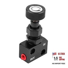 Universal Aluminum Brake Proportioning Valve 150-1200 Psi - Adjustable Black