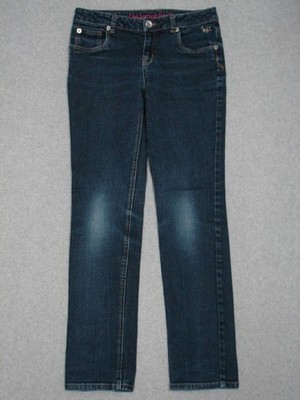 NA21423 I LOVE **JUSTICE** SIMPLY LOW SLIM GIRLS JEANS YOUTH sz14R (28x29) DARK