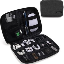 Electronics Organizer Travel Case, Small Cord Bag, Tech Organizer as Travel Acce