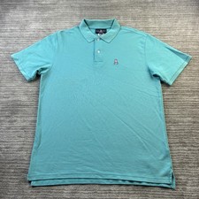 Psycho Bunny Polo Shirt Mens Extra Large 7 Blue Logo Cotton Pique