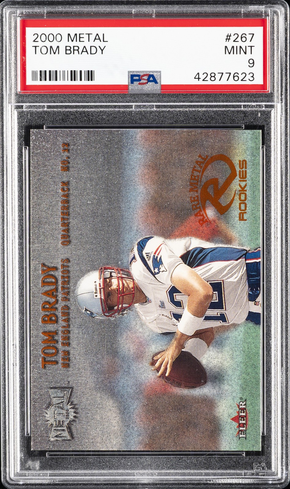 2000 METAL #267 TOM BRADY ROOKIE RC PSA 9