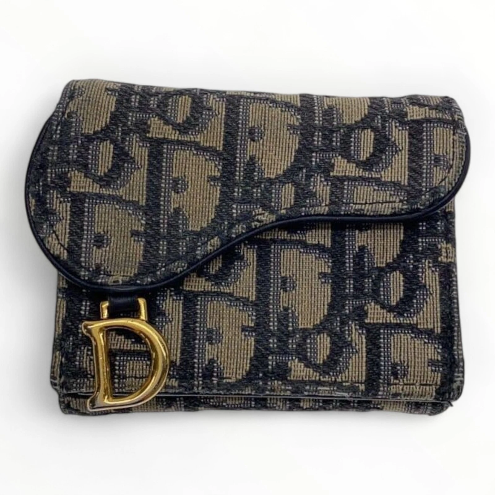Christian Dior Lotus Portefeuille Selle Oblique Femme